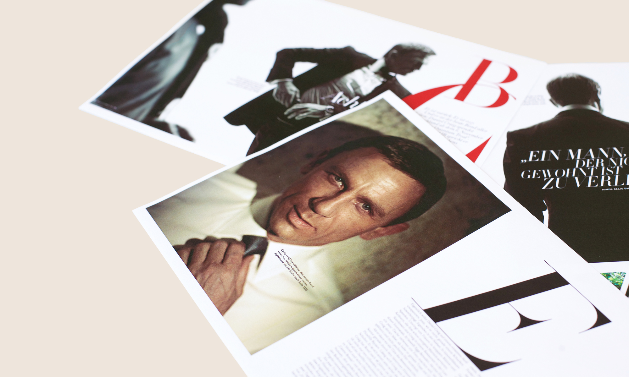 Magazine page from the interview with Daniel Craig